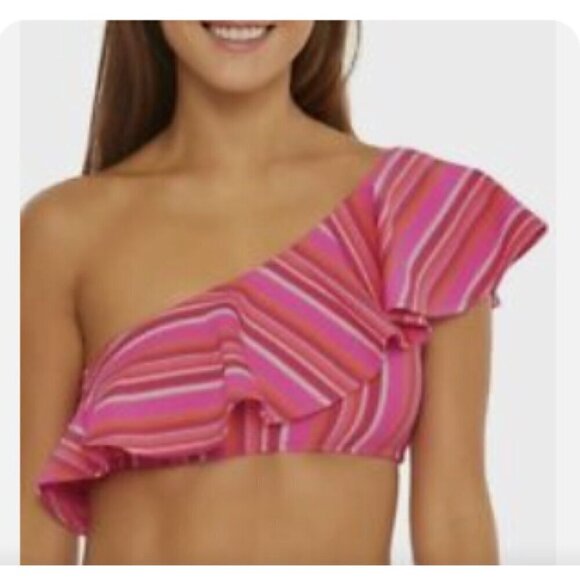 NWT Trina Turk One Shoulder Bikini TOP Size 10 - Picture 2 of 11